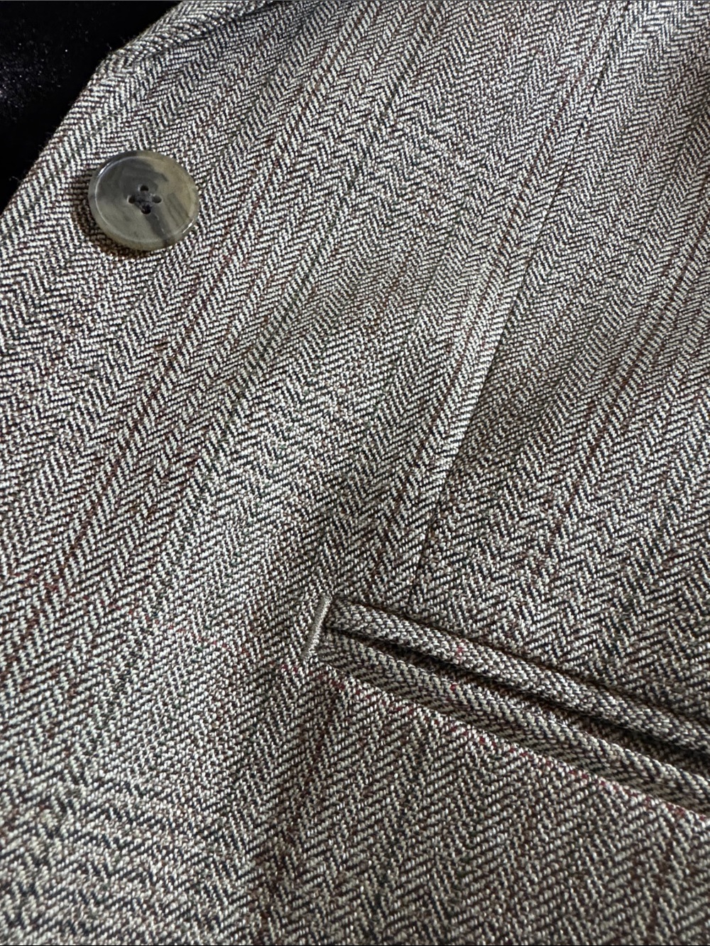 Banana Republic Neutral Plaid Wool-Blend Blazer - Picture 14 of 15